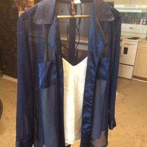 Mysteriously attractive, dark blue, see through